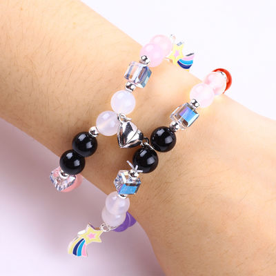 8mm Multicolore Cristallo Naturale Amicizia Gioielli Distanza Braccialetto Cuori Magneti Braccialetto Per Regalo