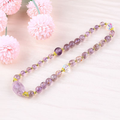 Doppio strato viola Azeztulite 12mm 14mm Braccialetto con perline OEM ODM