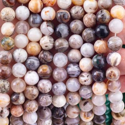 Genuino Bambù Naturale Agate Gemstone Per Gioielli Diy Bracelet Necklace Ring