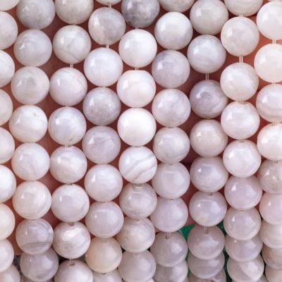 8mm White Crazy Lace Agate Loose Beads OEM ODM per artigianato fai da te