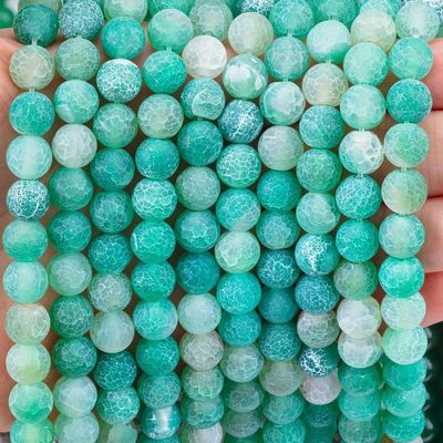 Perle di cristallo di ametista naturale lucidate da 8 mm, verde e climatizzato, per il colletto del braccialetto