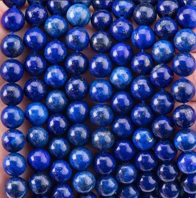 Pietra semipreziosa lapis lazuli perla rotonda cristallo gemma fili di perla sciolti per la fabbricazione di gioielli fai da te