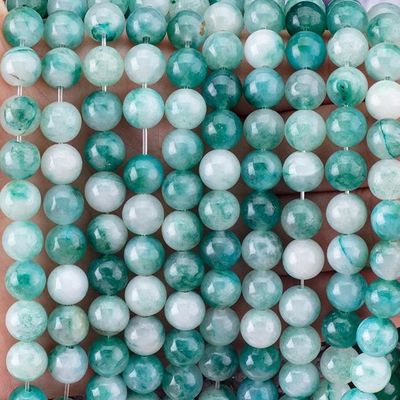 8mm Blue Jade Gemstone Beads Healing Crystal Stone Beads per la realizzazione di gioielli