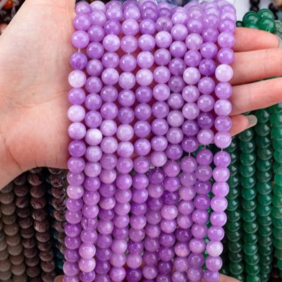 8mm Violet Giada perle di gemma per le gemme di cristallo per la produzione di gioielli