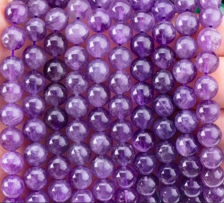 Perle di pietra semi-preziosa rozzosa 6 mm di amatista
