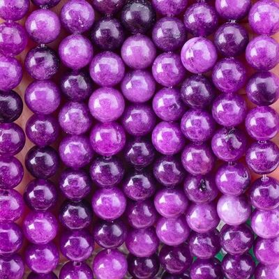 8 mm di giada viola scura perle di pietra gemma cristallina curativa perle di pietra per la produzione di gioielli