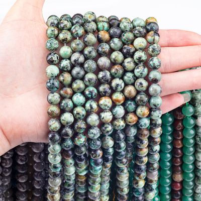 Gioielli fai da te realizzati a mano Produrre perline di cristallo turchesi africane da 8 mm Perline di gemme sciolte