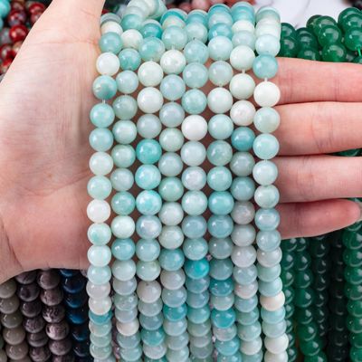 8mm Blu Amazonite perle di gemme perle di cristallo di pietra curativa per la produzione di gioielli