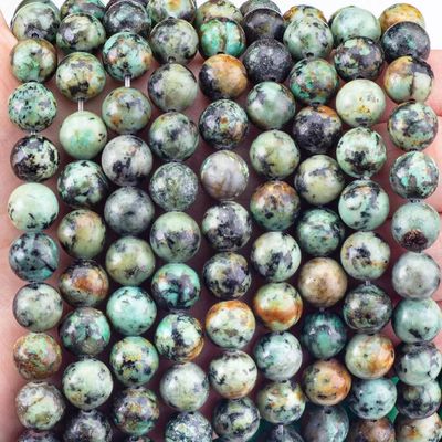 Gioielli fai da te realizzati a mano Produrre perline di cristallo turchesi africane da 8 mm Perline di gemme sciolte