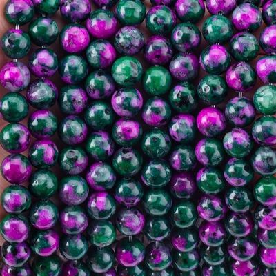 8mm Epidote Gems Perle Rubino scuro Zoisite Gemstone Perle di cristallo Perle di cristallo Perle per la produzione di gioielli
