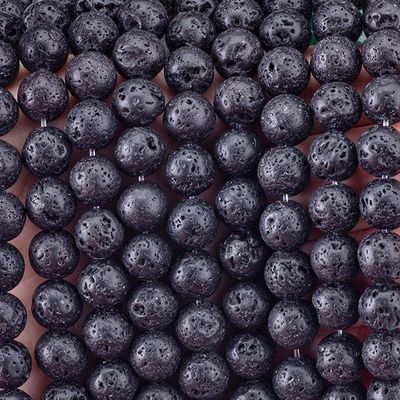 Perle di pietra preziosa vulcanica da 8 mm Perle di pietra cristallina per la produzione di gioielli