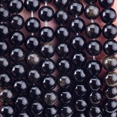 8 mm di oro ossidiana perle di gemma perle di pietra cristallina curativa per la produzione di gioielli