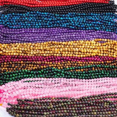 8 mm di oro ossidiana perle di gemma perle di pietra cristallina curativa per la produzione di gioielli