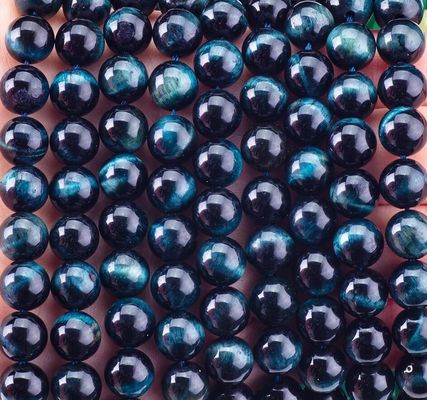 Inchiostro di cristallo naturale per gemme Stringhe di perline di occhio di tigre azzurro semi-preziose per la fabbricazione di gioielli fai da te