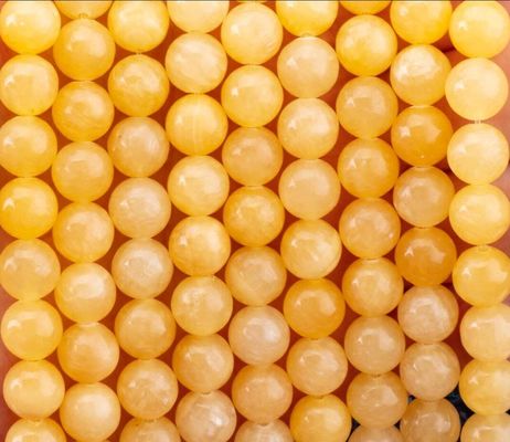 Crema Giallo Giada Cristallo Naturale Gemstone Stringhe di perline sciolte Pietra semipreziosa per la fabbricazione di gioielli fai da te