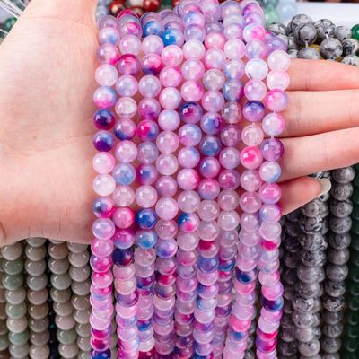 Agate di orchidea strati di perline sciolte Pietra semi-preziosa per la fabbricazione di gioielli fai da te