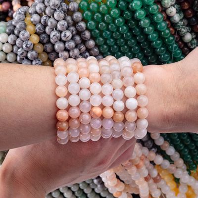 2 mm Di colore rosa avventurino semi-preziose gemme con forma rotonda