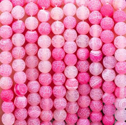 Agata Fuchsia, agata a tempo indeterminato, frammenti di perle sciolte, mattate, fredde, agata spaccata, semi-preziosa