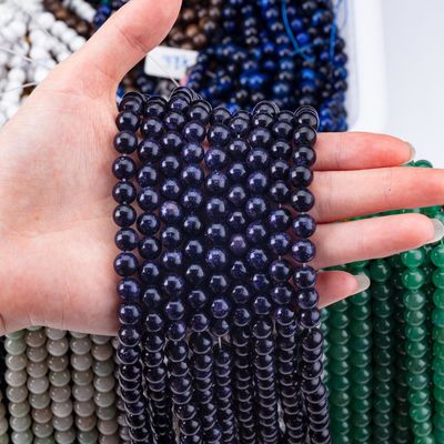 8 mm perline di arenaria blu Perline di cristallo per la produzione di gioielli
