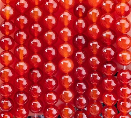 Agata rossa 8 mm perle rotonde di pietre preziose di carnelia naturale per gioielli di festa