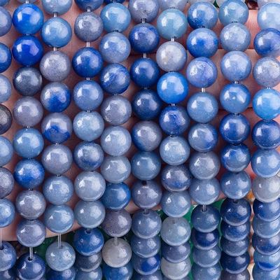 8mm Blu Aventurine perle di gemme perle di cristallo di pietra curativa per la produzione di gioielli