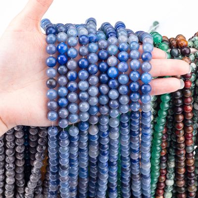 8mm Blu Aventurine perle di gemme perle di cristallo di pietra curativa per la produzione di gioielli