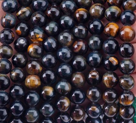 Pietra cristallina naturale gialla, azzurra, di tigre, strati di perline sciolte Pietra semi-preziosa per la fabbricazione di gioielli fai da te