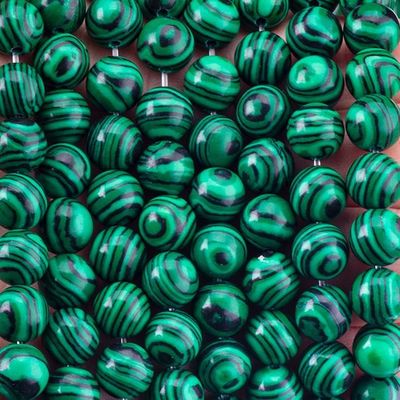 8mm Malachite perle di pietra preziosa Perle di pietra cristallina curativa per la realizzazione di gioielli