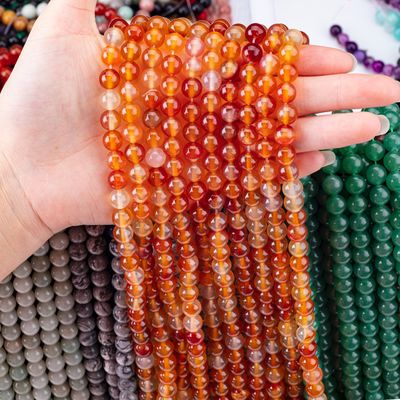 8mm Fire Quartz Gemstone Beads Healing Crystal Stone Beads per la realizzazione di gioielli