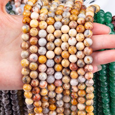 8 mm di pizzo pazzo agata perle di gemme perle di pietra cristallina curativa per la realizzazione di gioielli