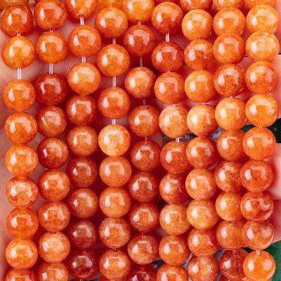 8MM Cristallo Rosso Aventurino Oscuro Gemsotne Gemsotne Rotondo Perline Libere Per Gioielli A Mano