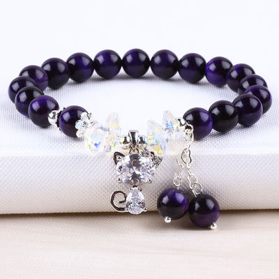 Braccialetti di pietra semi-preziosa 8mm con perline braccialetti di pietra preziosa fatti a mano
