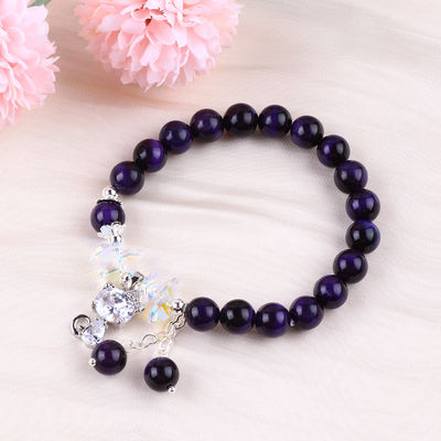 Braccialetti di pietra semi-preziosa 8mm con perline braccialetti di pietra preziosa fatti a mano