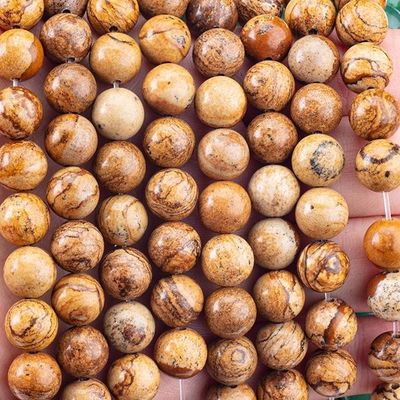 8mm Picture Jasper Gemstone Beads Healing Crystal Stone Beads per la realizzazione di gioielli