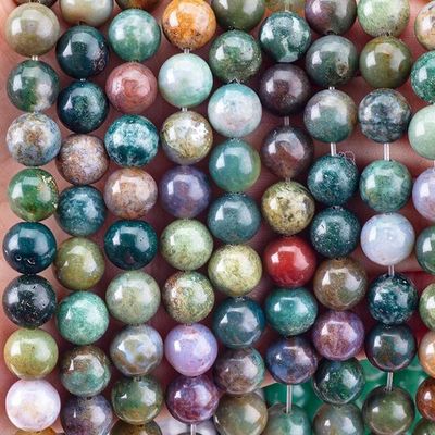 8mm Indiano Agate gemstone perle di cristallo perle di pietra curativa per la produzione di gioielli