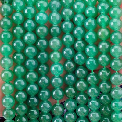 8MM Verde scuro Aventurine Cristallo Pietra liscia Rotonda ingombro Perla libera per la realizzazione di gioielli di perla