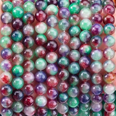 Fiore verde scuro Agate Pietra cristallina Perla liscia e sciolta per la realizzazione di gioielli a mano