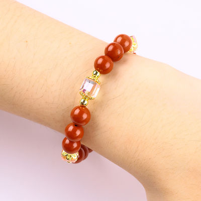Naturale Originale 8MM Rosso Giaspero Acqua Fresca Perla Rosa Cuore Incantevole Dolce Perla Rotonda Per Amici Regalo