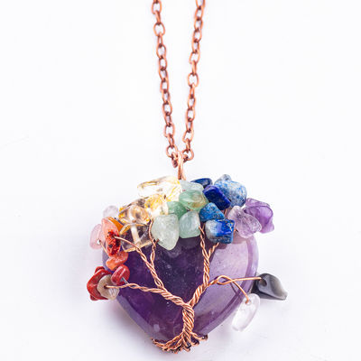 Rilascio Ansia Chakra Collare di Albero Pendente 1,96*1,57 pollici/5*4cm