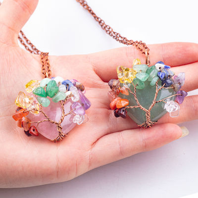 Rilascio Ansia Chakra Collare di Albero Pendente 1,96*1,57 pollici/5*4cm