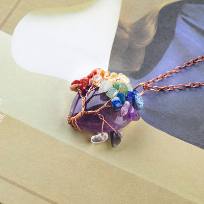 Rilascio Ansia Chakra Collare di Albero Pendente 1,96*1,57 pollici/5*4cm