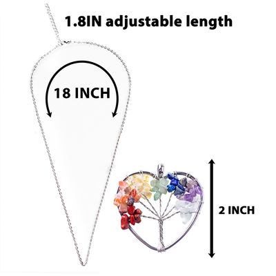 5*5cm Collare dell'Albero della Vita Con Pietra Chakra Pendente