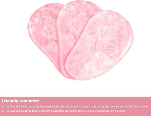 Polished Smooth Crystal Rose Quartz Gua Sha Board Jade Face Stone Per Anti-Aging