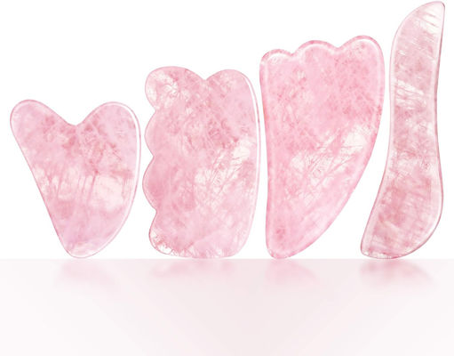 Rose Quartz Giardino di raschiatura di giada naturale Giardino di giada per il viso Giardino Gua Sha Strumenti di massaggio