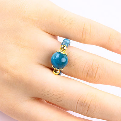 4MM Apatite Piccole perline Curativa Energia Cristallo Rotondo Stretch Perline Anello Per Indossare Ogni Giorno E Festa