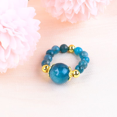 4MM Apatite Piccole perline Curativa Energia Cristallo Rotondo Stretch Perline Anello Per Indossare Ogni Giorno E Festa