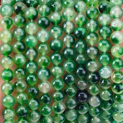 8mm Chiara Muschio Agata perle di pietra preziosa Perle di pietra cristallina curativa per la fabbricazione di gioielli