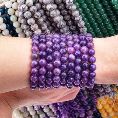 8mm di alta qualità trasparente Violeta Galassia Agata perle di gemme Perle di cristallo per la produzione di gioielli