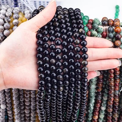 8 mm di oro ossidiana perle di gemma perle di pietra cristallina curativa per la produzione di gioielli