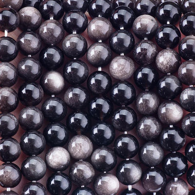 8 mm di argento ossidiana perle di pietra preziosa per la creazione di gioielli